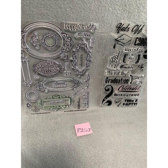 Clear Stamps  Birthday Congratulations Graduation - Hot Off The Press Inc. - Picture 5 of 5